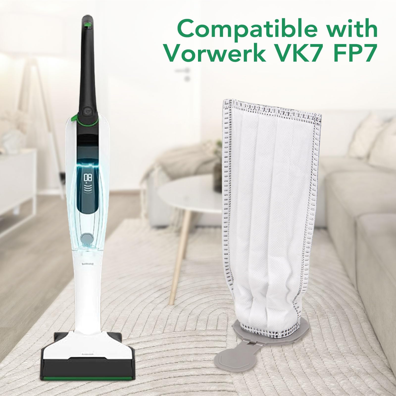 Set di 21 sacchetti per aspirapolvere Vorwerk Folletto VK7 aspirapolvere a batteria, folletto FP7 Premium sacchetti filtro di ricambio VK7 FP7 aspirapolvere