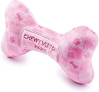 Vista 17 de Haute Diggity Dog Black Checker Chewy Vuiton Bone, Juguetes de Peluche de Diseñador para Perros con Chirriador Interactivo, Estimulante