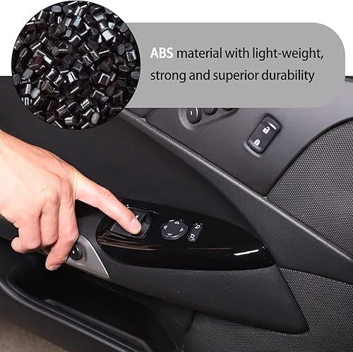 Miniatura 5 de Marco de interruptor de elevación de vidrio compatible con Corvette C6 Z06 ZR1 2005-2013 botón de elevación de cristal de ventana de automóvil,