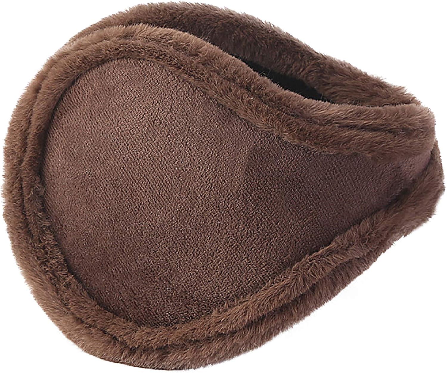 Plush Earmuffs Warm Earmuffs Leather Earmuffs Winter Men's Warm Earmuffs Women's Earmuffs : Clothing, Shoes & Jewelry
