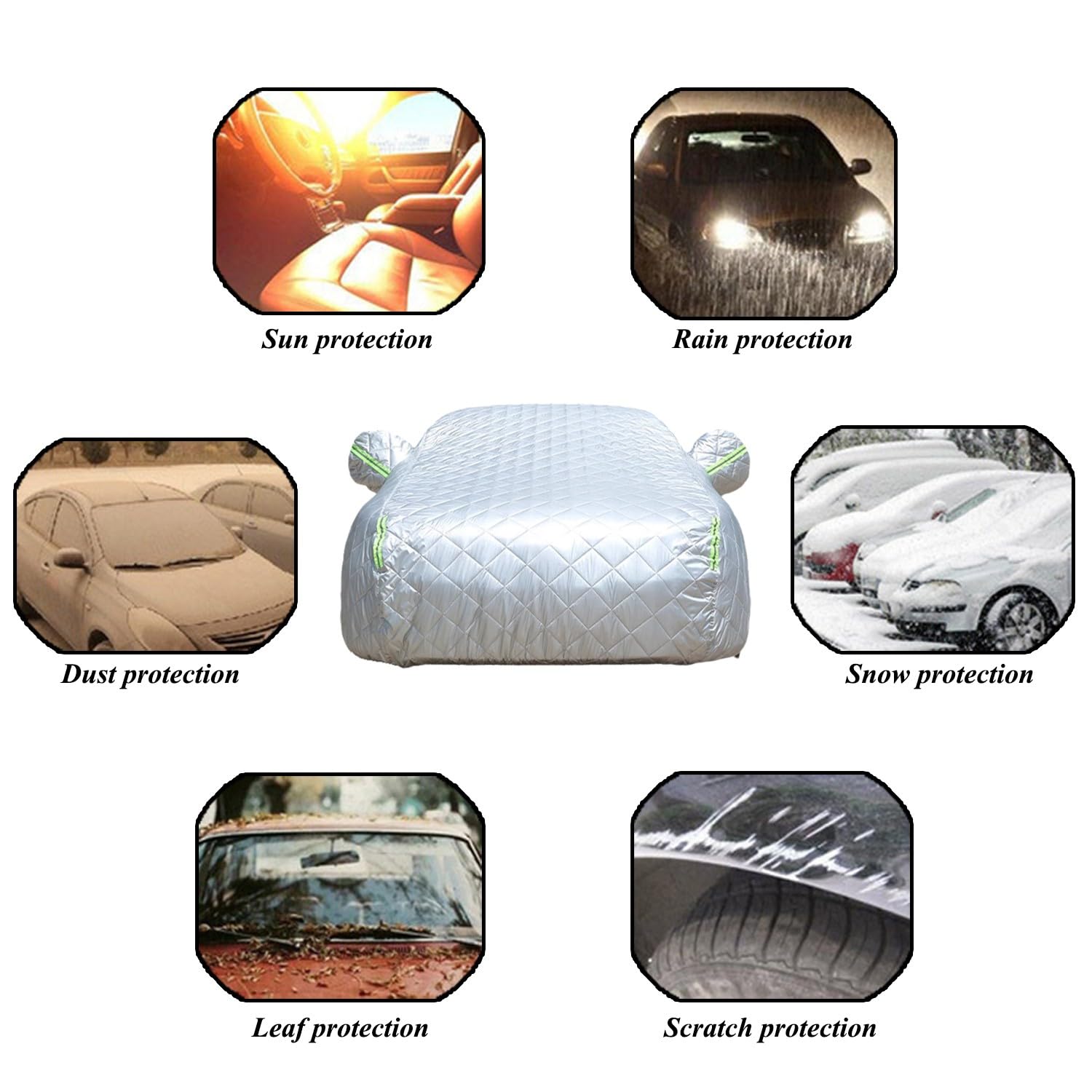 Telo Copriauto Antigrandine Per Fiat Panda 2021-2024 - Traspirante, UV Resistente - Foto 6