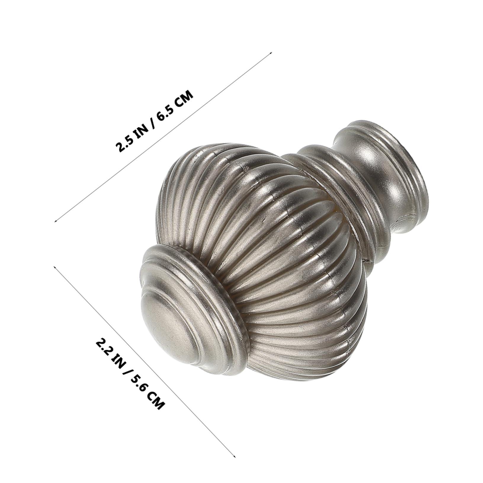 VINTORKY 2 Pack Plastic Drapery Cap Anti-Slip Curtain Rod End Plug for Decorative Rail Finial Home Office Window Decor