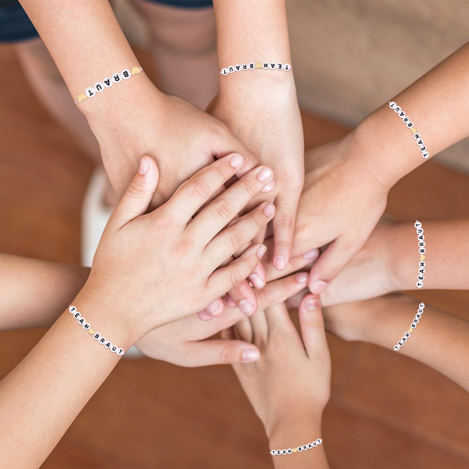 12 Braccialetti da sposa di squadra, JGA Braccialetti da donna