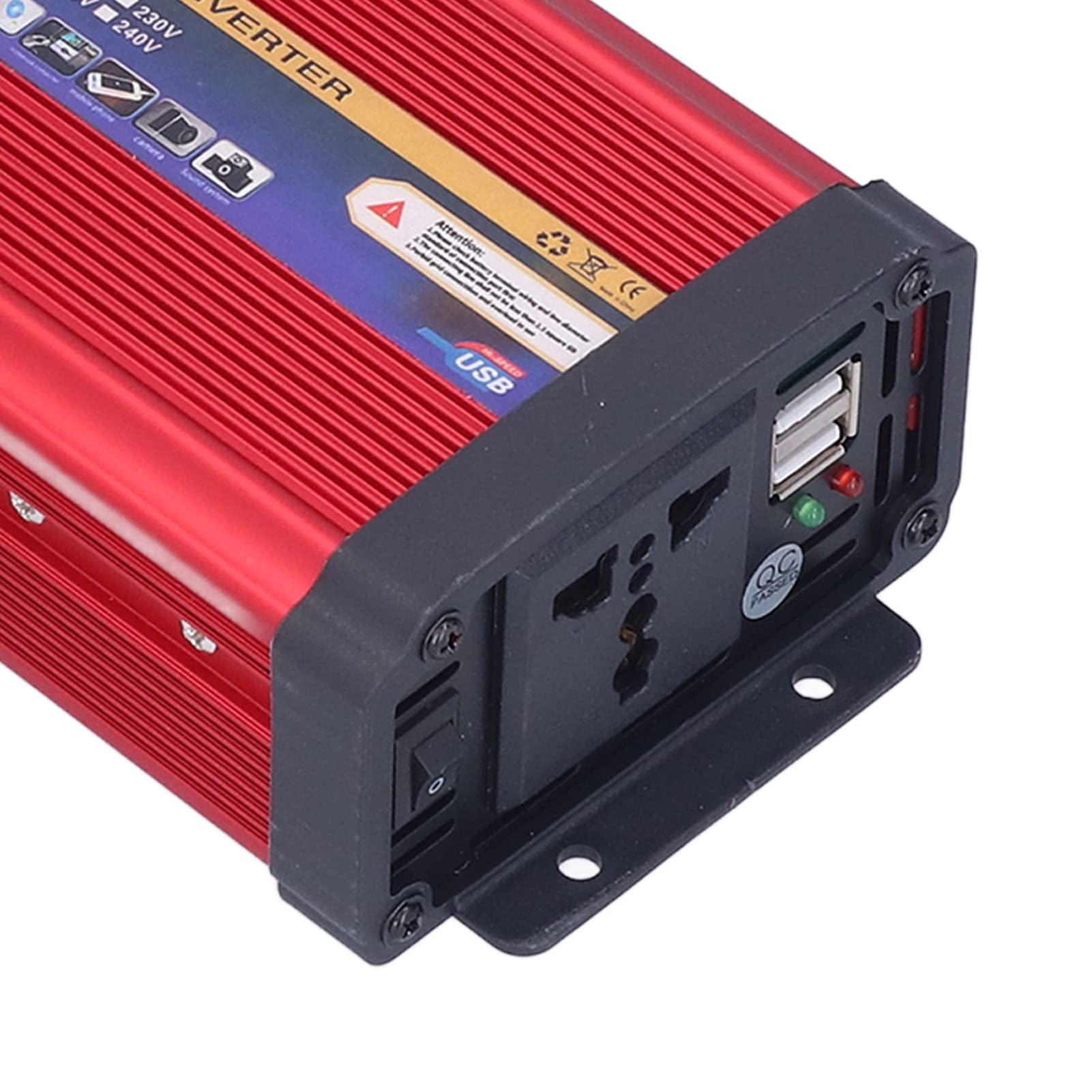 Przenośny samochodowy konwerter mocy 400 W z dwoma portami USB Transformator napięcia szybkiego ładowania Zmodyfikowana fala sinusoidalna do podróży służbowych na kempingu