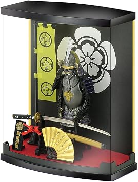 MEISTER JAPAN Samurai Figure Oda Nobunaga 8.3" Statue w/Case & Clan Map | 110 scale Nanban-dou armor with sashimono banner; foam-lined, multi-angle viewing, gift for history fans & teachers