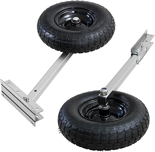 Miniatura 8 de Ruedas de lanzamiento de barco, rueda de lanzamiento de popa de barco de 12 pulgadas con capacidad de carga de 600 libras para barcos inflables y de