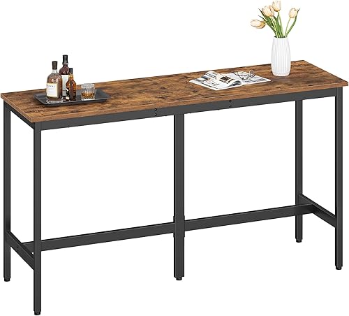 Miniatura 13 de VASAGLE - Mesa de bar, mesa estrecha y larga de cocina y comedor, marco de metal resistente, diseño industrial, 15.7 x 39.4 x 35.4 pulgadas, color