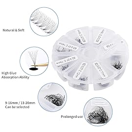 Premade Fans Eyelash Extension 500 Fans 6P Loose Volume Lashes D Curl Pre-made Fans 9-16mm