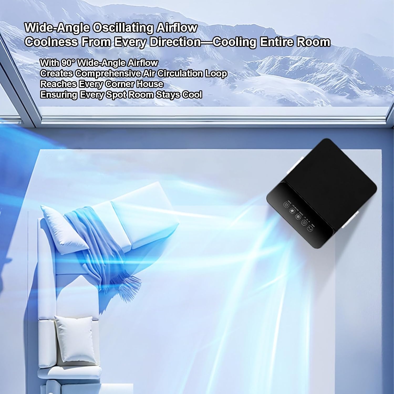 Portable Air Conditioners,Portable AC Unit with Removable 15L Water Tank,Evaporative Air Fan Windowless,Dehumidifier,Fast Cooling Portable AC for Bedroom Home Office