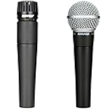 SM57 & SM58 Microphone Set - Professional Dynamic Cardioid Pair for Instruments & Vocals - Crisp Sound & Versatile Performance