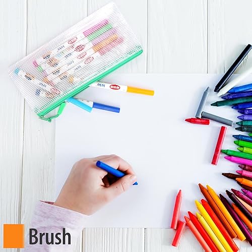 Miniatura 34 de 30 bolsas de malla con cremallera para organización, bolsas impermeables con cremallera de PVC de colores, bolsas transparentes multiusos