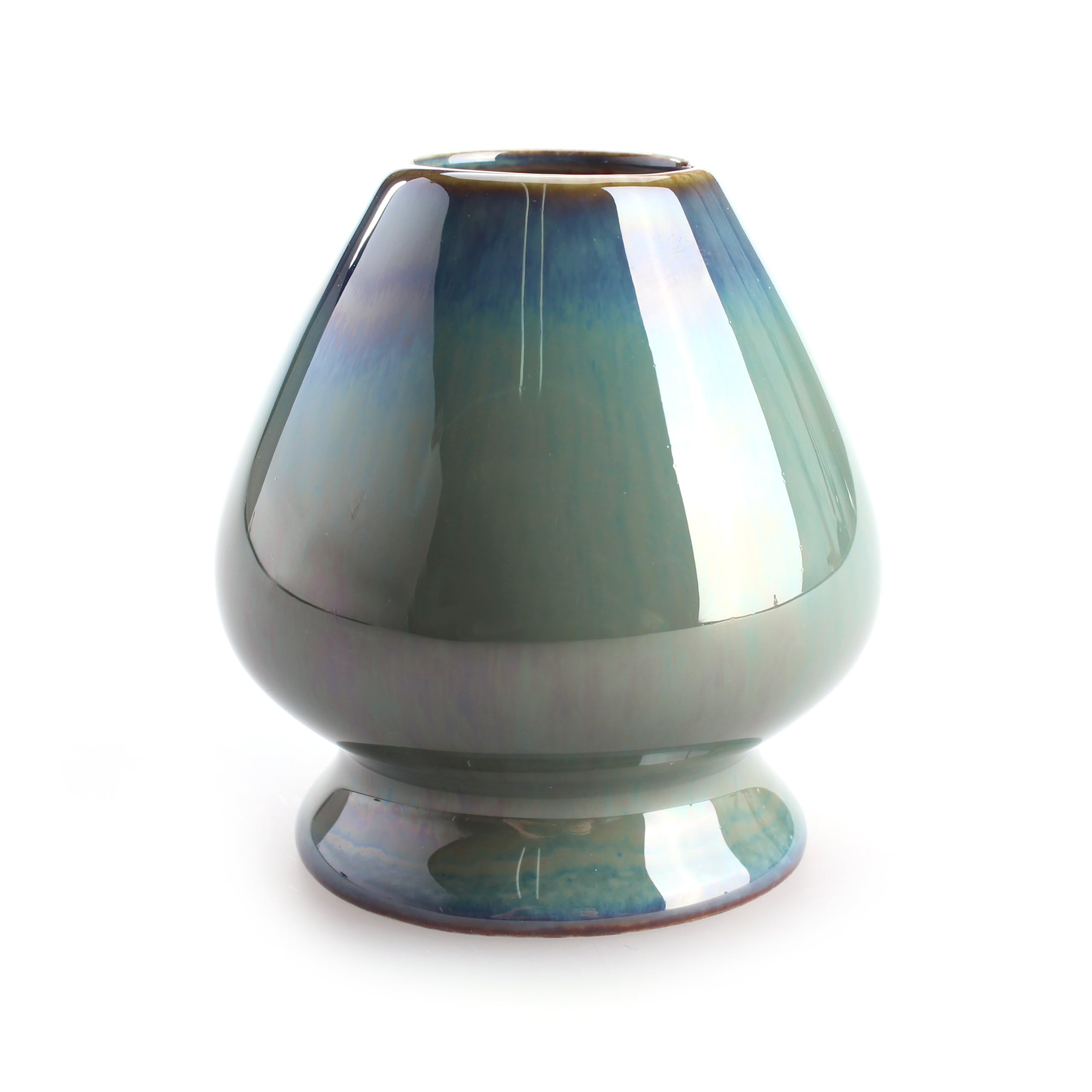 Goodwei Matcha set met matcha garde, matcha lepel en matcha kom met gardehouder van keramiek in bijpassend design | Kunstig vervaardigde matcha kom chawan met tuit (Menouseki
