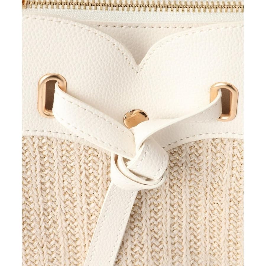 Amazon | [ビス] 2WAY ハートカットカゴバッグ ホワイト系(11) F