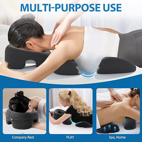 Miniatura 6 de Almohada de pecho y almohada de boca abajo para masaje, cojín de masaje para mujer para dormir para cama con parte inferior antideslizante, cojín