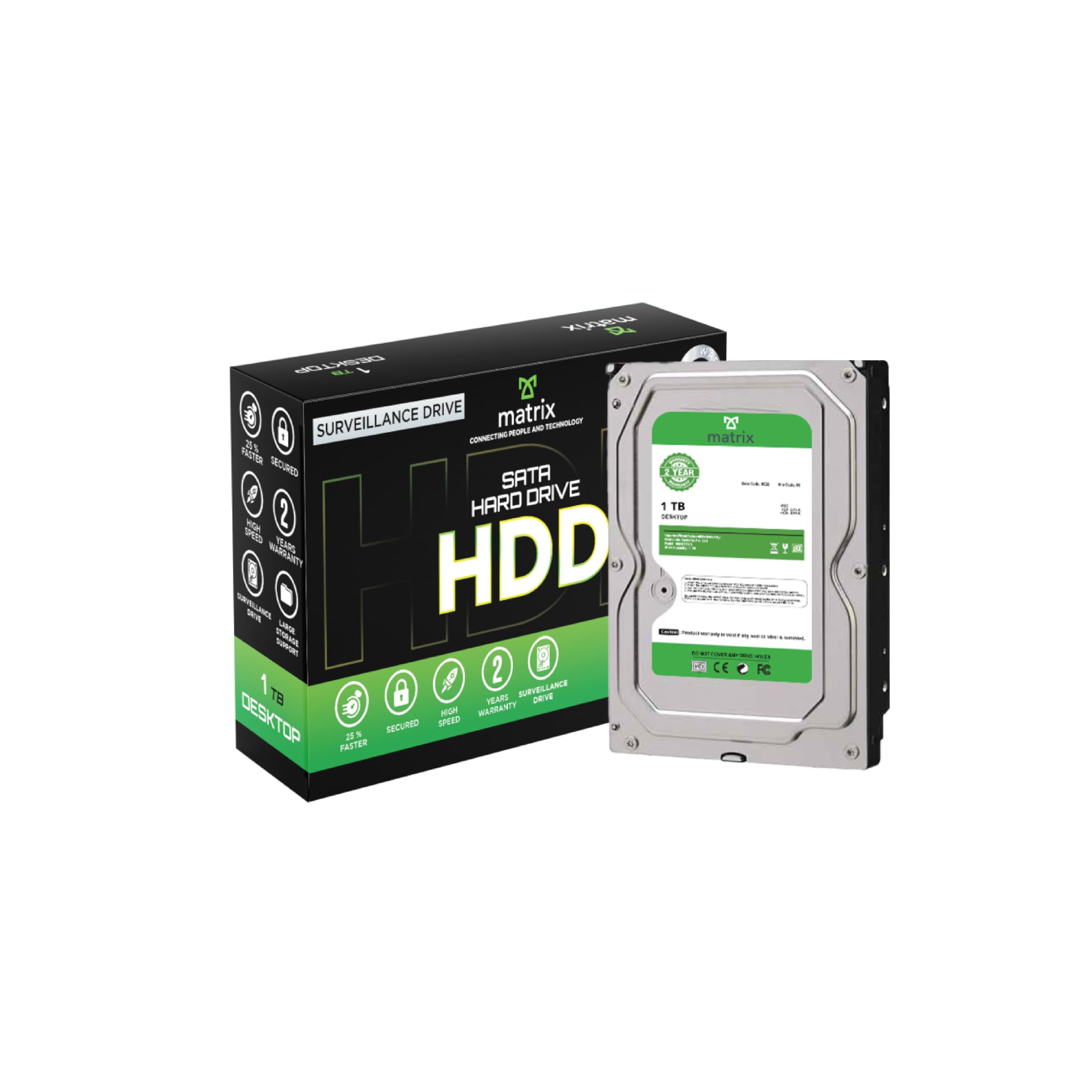 Matrix 1TB SATA Hard Drive for Desktop (HDD) 3.5 Inch SATA 6 GB/s 7200 RPM, 2 Year Warranty (B0BDFTJR6N) Amazon Price History, Amazon Price Tracker