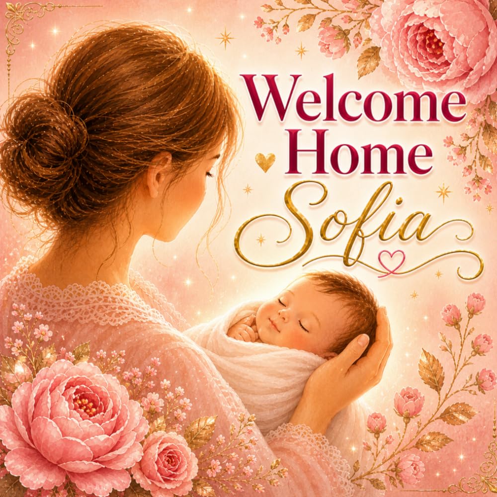 Welcome Home, Sofia: A Personalized Baby Keepsake Book for Newborn Girls (Three Hearts Personalized Name Books: Sofia)