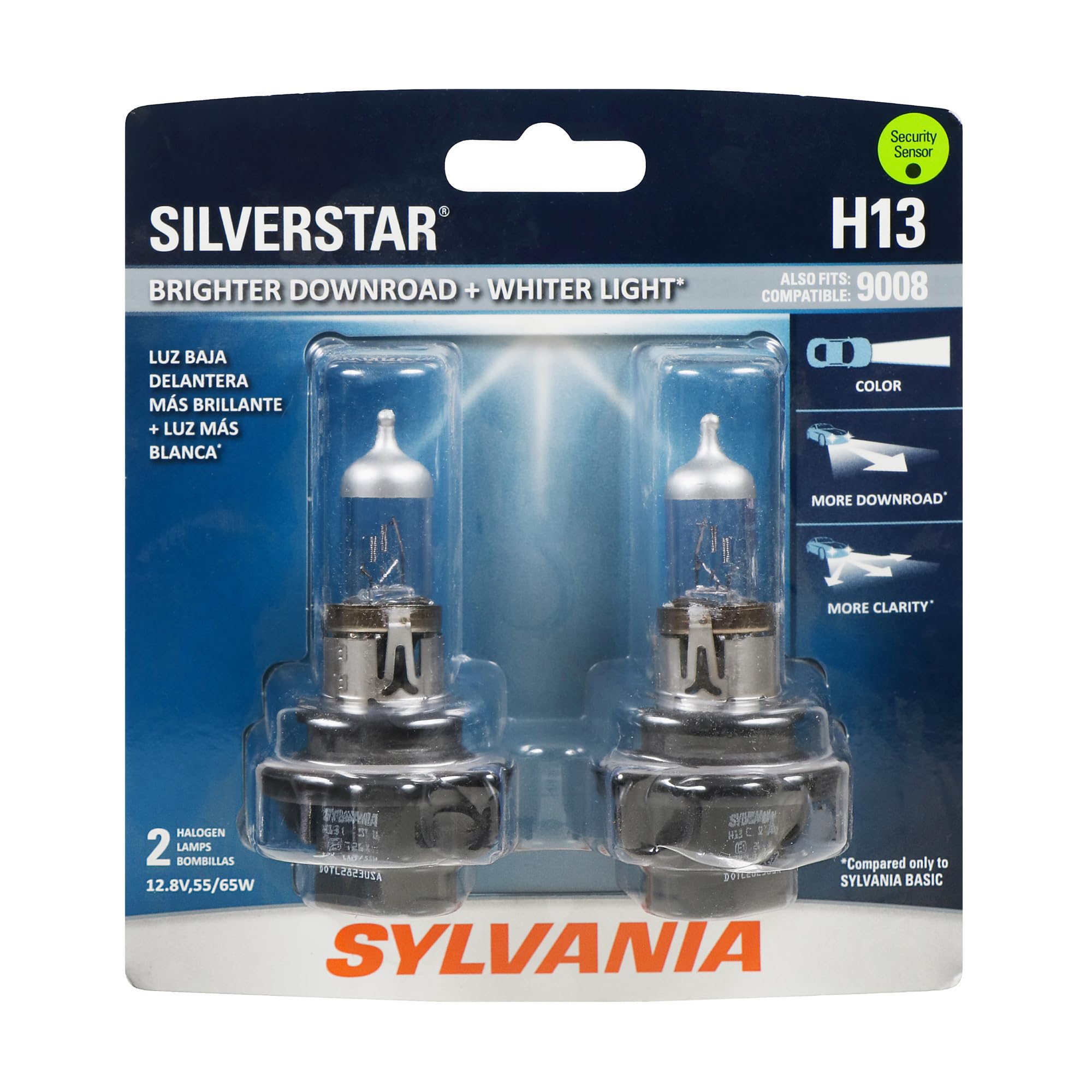SYLVANIA H13 SilverStar Halogen Headlight Bulb (2 Bulbs)