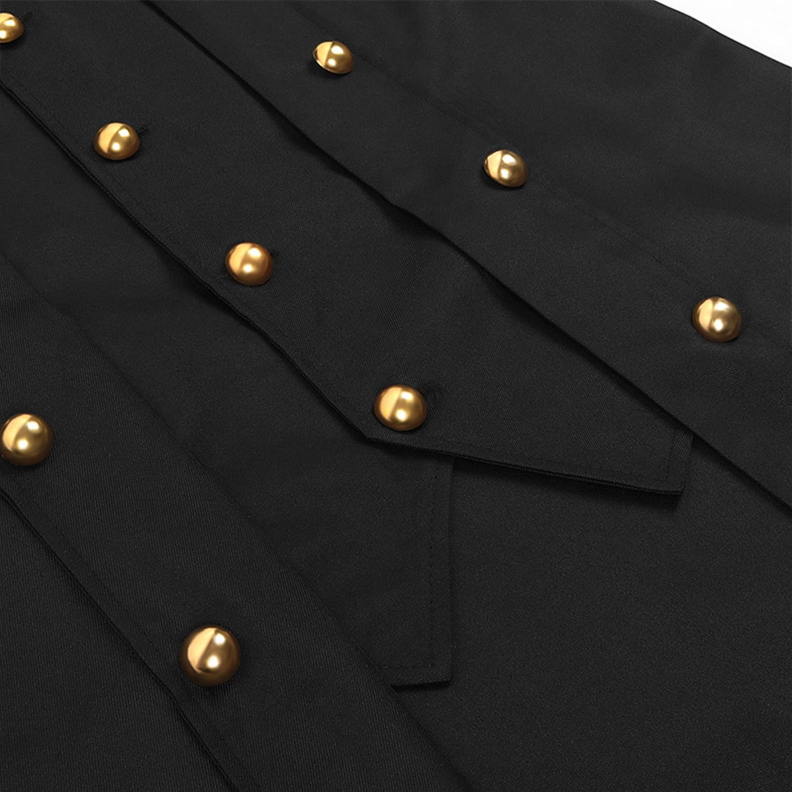 Frac Steampunk Uomo , Giacca Da Uomo Medievale, Costume Gotico Uomo, Halloween Cappotto Vittoriano Medievale Vintage Lungo Costumi Da Vampiro Spaventoso Travestimento Blazer Spettacolo Magico Cappotti