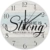 She is Strong Proverbs 31 Clock Bible Verse Wall Clock Religious Quote Art Wooden Clock Christian Inspirational Saying Personalized Rustic Wood Clock Christian Thanksgiving for Her
