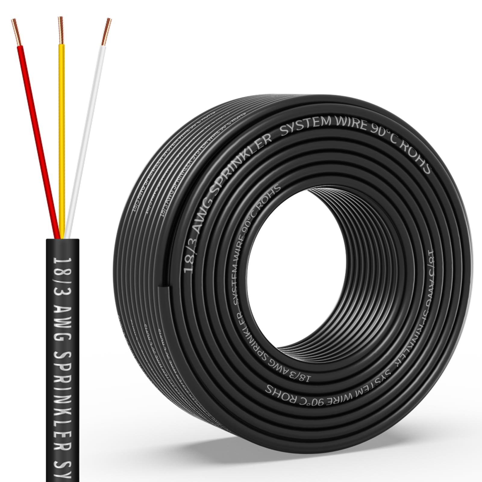 Photo 1 of 18/3 Solid Sprinkler System Wire 100ft, 18 Gauge Irrigation Wires