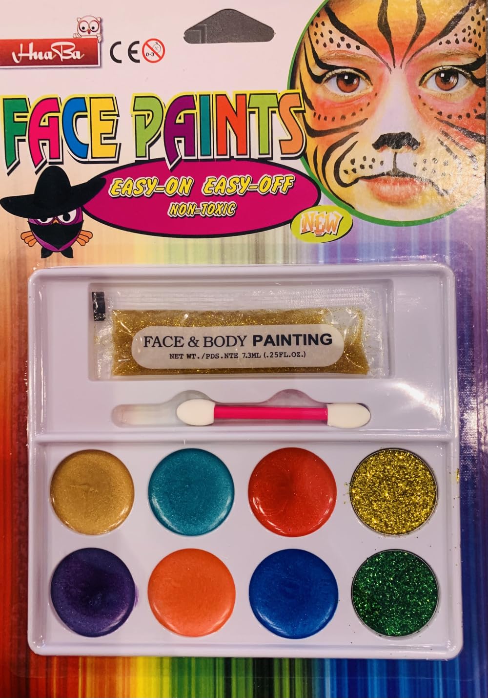zahab Hobby Crafts not Toxic Face Paint (6 Color Set) for Party Make Up Fancy Dress Cosplay : Pack of 1pc (White)