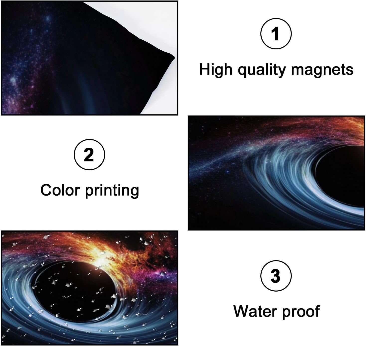 Fluorescent Light Covers for Ceiling Lights 3D animation largest known supermassive black fiction Colorful Easy to Install Magnetic Light Filter for Classroom Office Hospitals School Home Decor