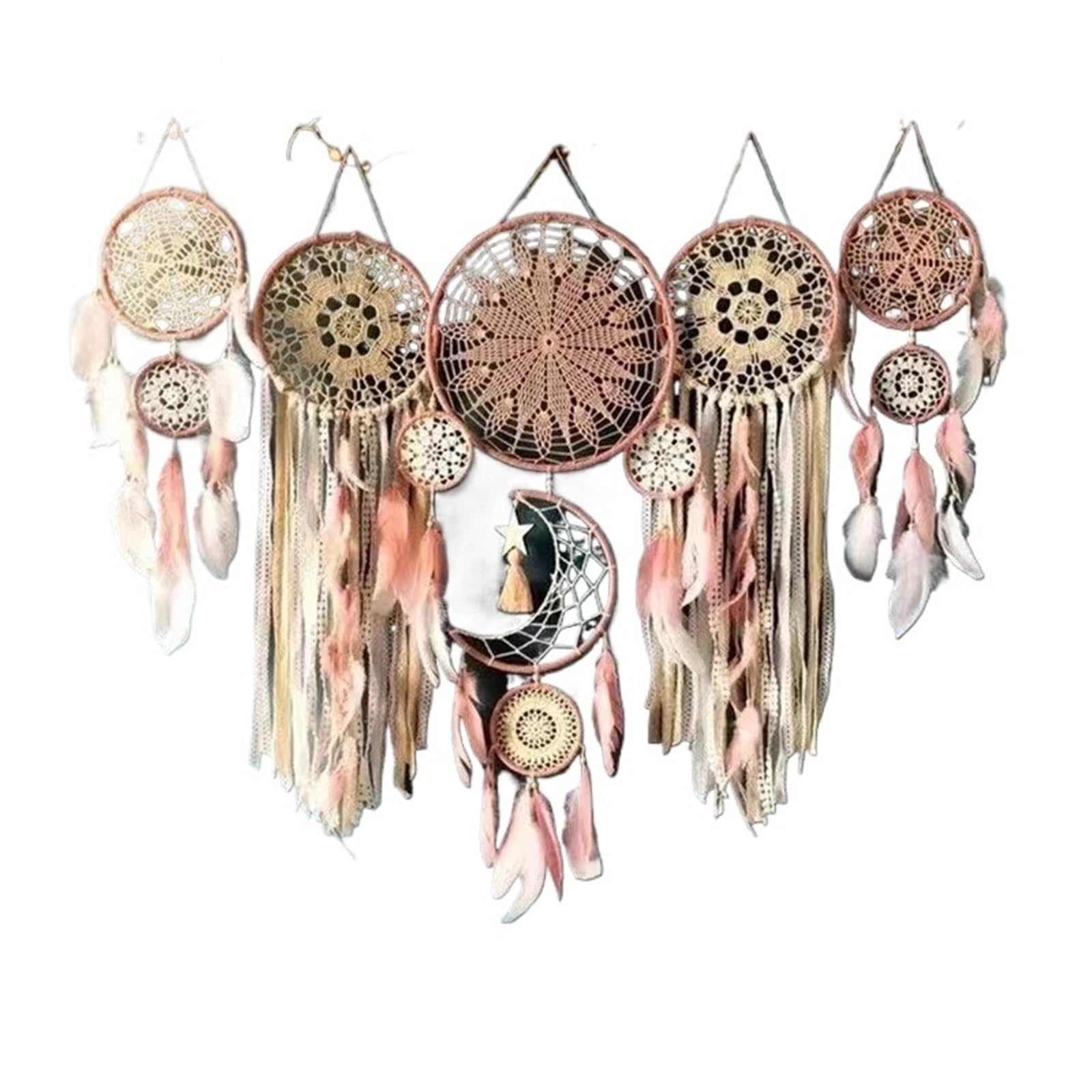 Dream Catchers Handmade Feather Pendant, Dream Catcher Wind Chime, Indoor Tassel, Wall Hanging, Wedding Decoration, Room Decor(MD)