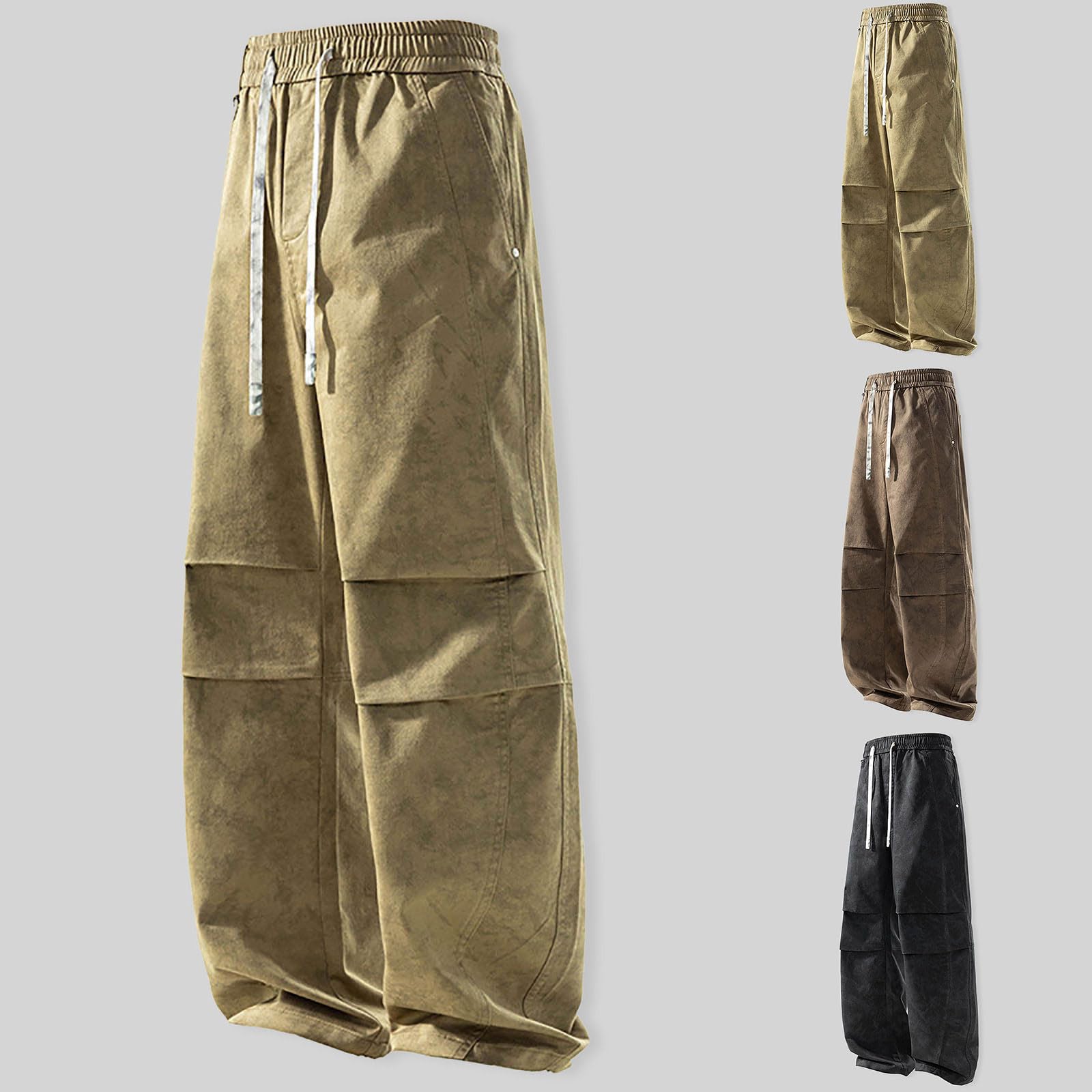 Pantaloni cargo per adolescenti, comodi da arrampicata, da uomo, per il tempo libero, invernali, per paracadutisti, gamba dritta, gambe larghe, lavati, invernali, autunno