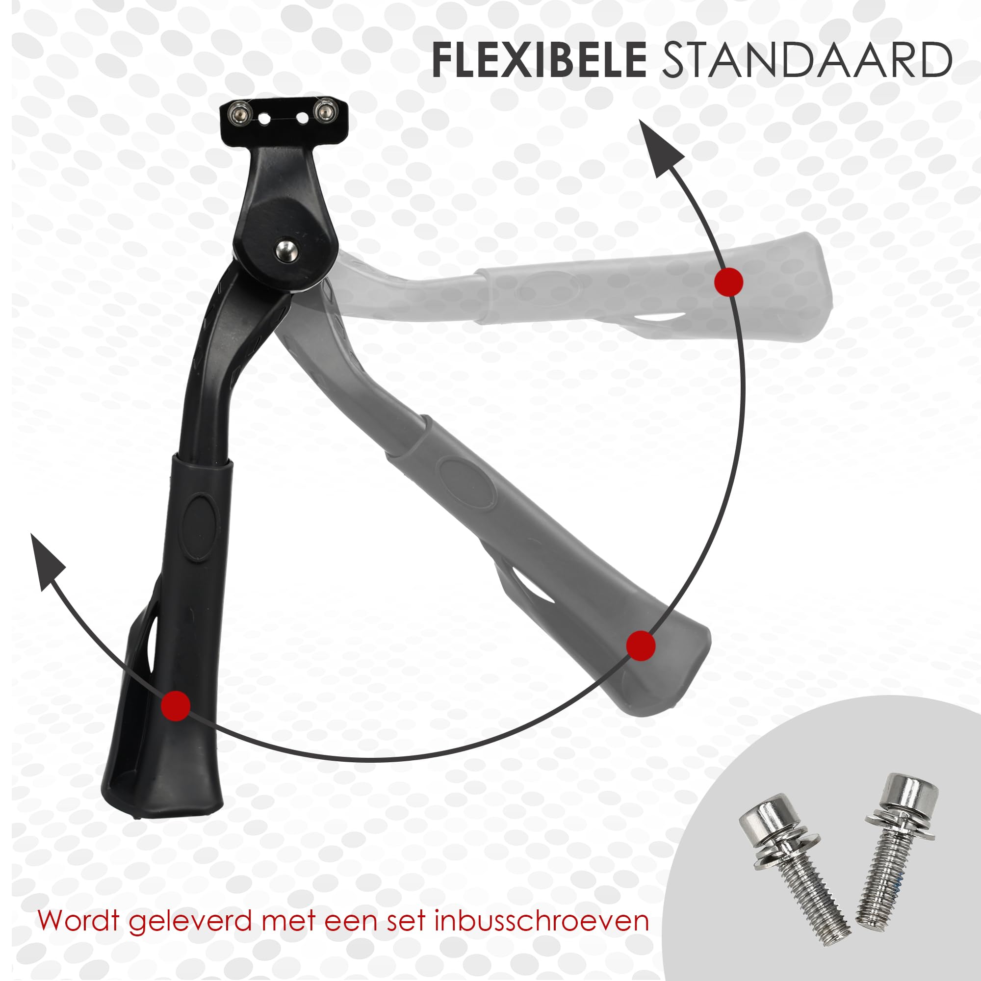 Cavalletto laterale per bici e fat bike, forcella posteriore regolabile, 16-24 pollici, supporto extra large, adatto per biciclette elettriche, mountain bike e fat bike (18-40 mm)