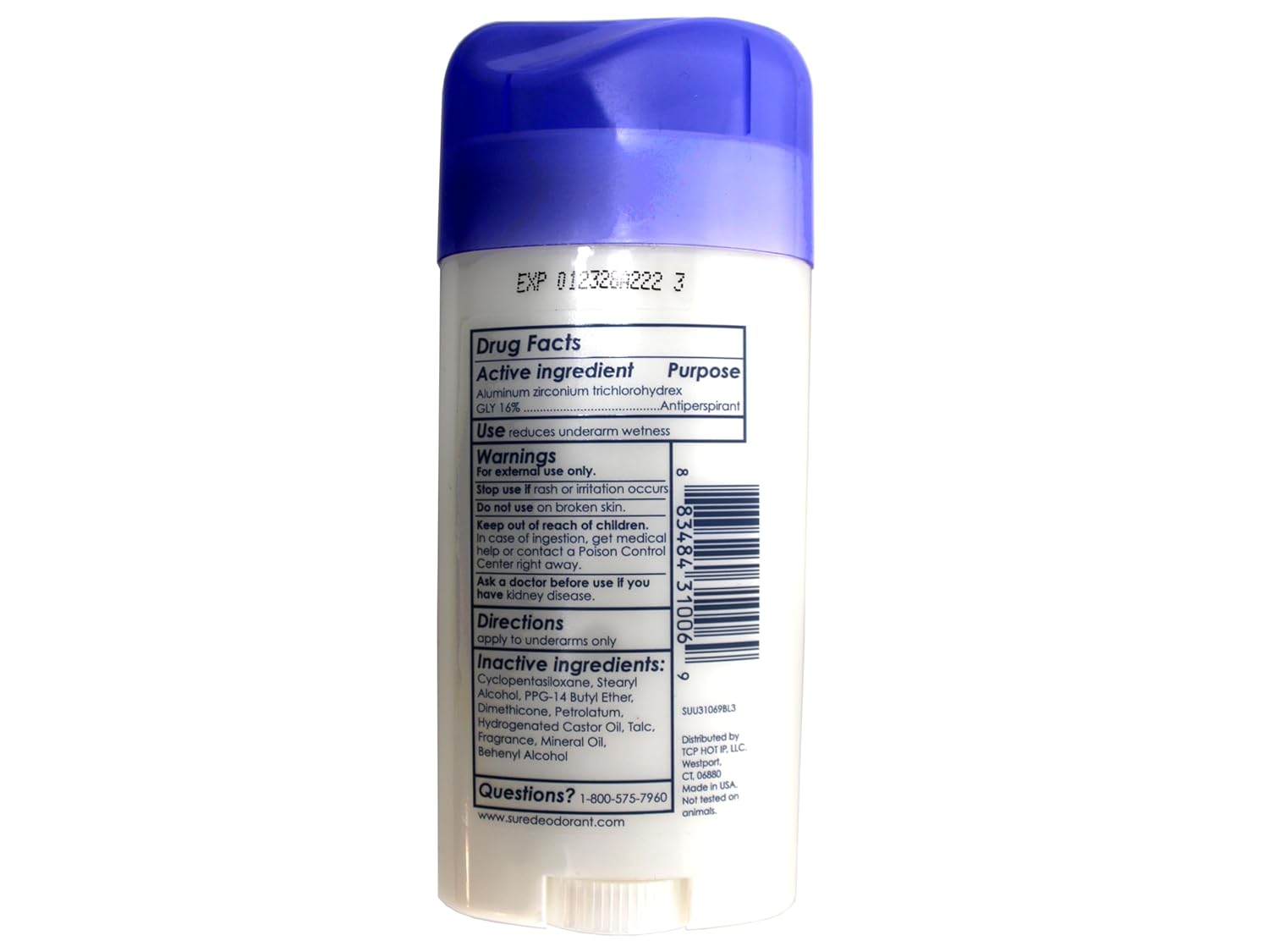 Sure Anti-Perspirant & Deodorant Invisible Solid Fresh & Cool 2.60 oz (Pack of 9)