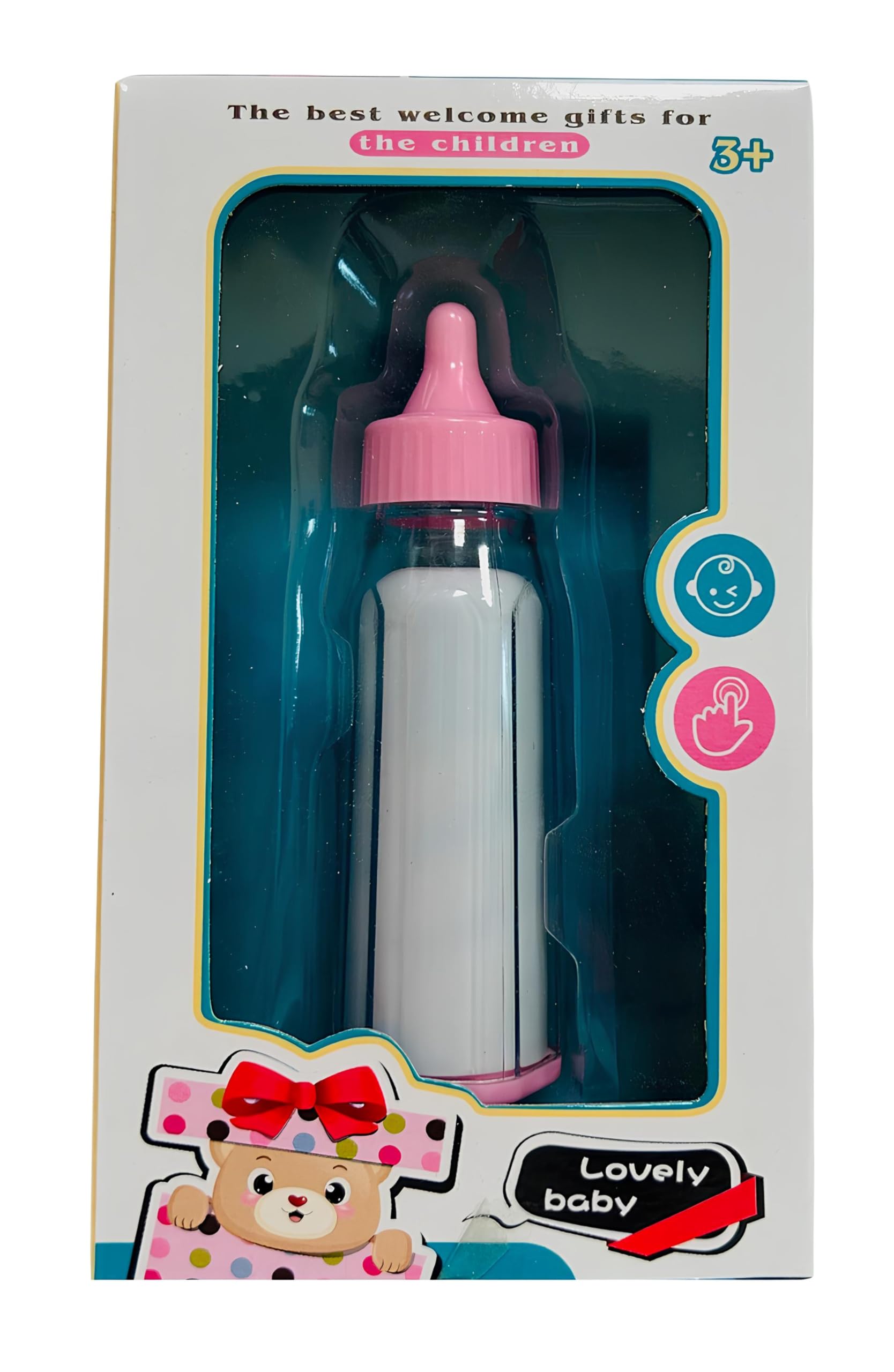 Biberon per Bambole Biberon Giocattolo Set Biberon e Ciuccio Rosa Accessori per Bambole Mamme per Bambini Biberone Giocattolo con Latte Bottiglie Poppatoio Tettarella Bambolotti in Scatola Regalo (a)