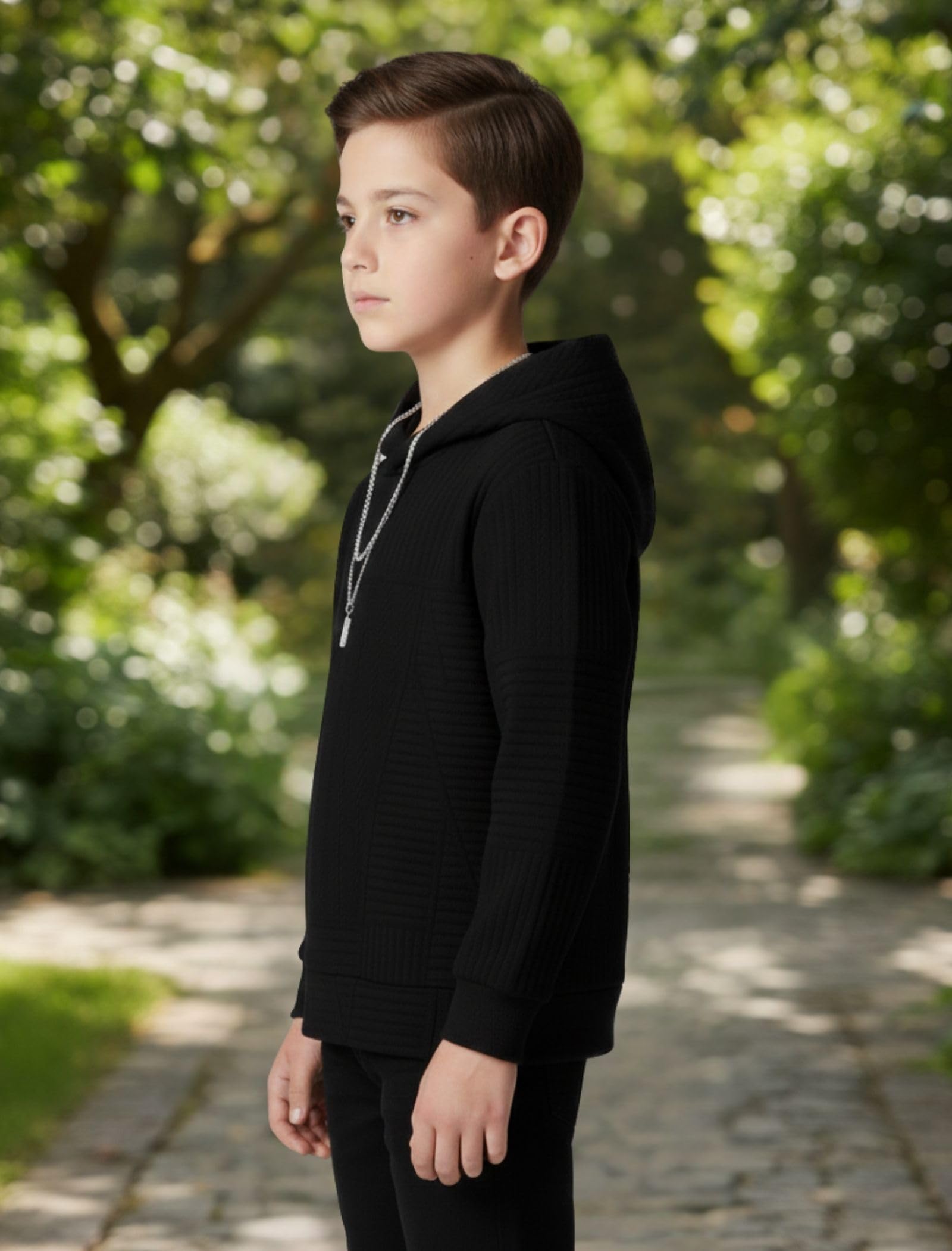EMBLIKA Premium Boys and Girls Hoodie |Comfortable and Stylish & Everyday Essential|Kids Sweatshirt | Kids Winter Wear Black 1
