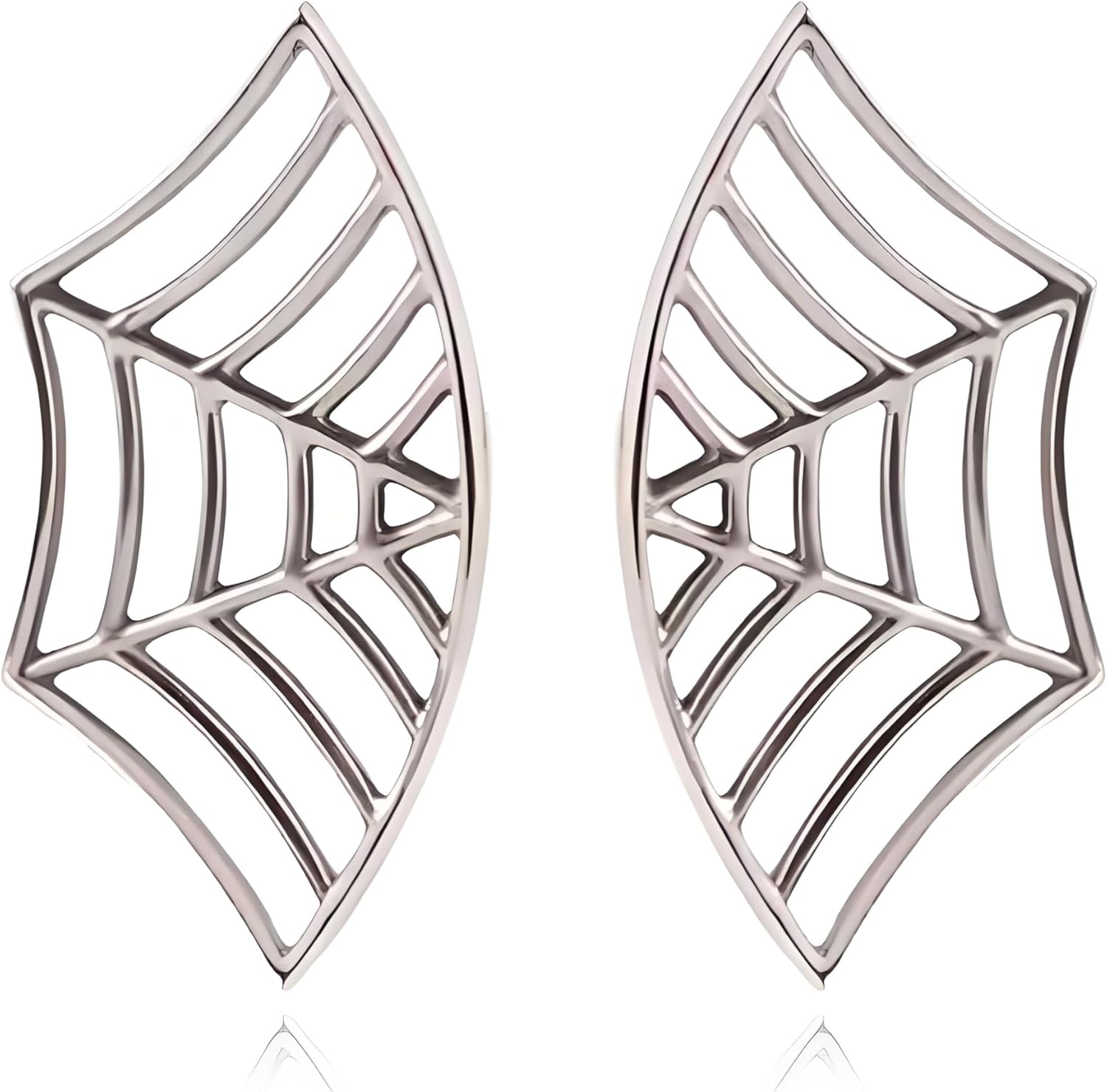 Halloween Spider Web Earrings for Women Funny Black Gothic Statement Spider Web Cartilage Earring Halloween Party Costume Accessories Jewelry