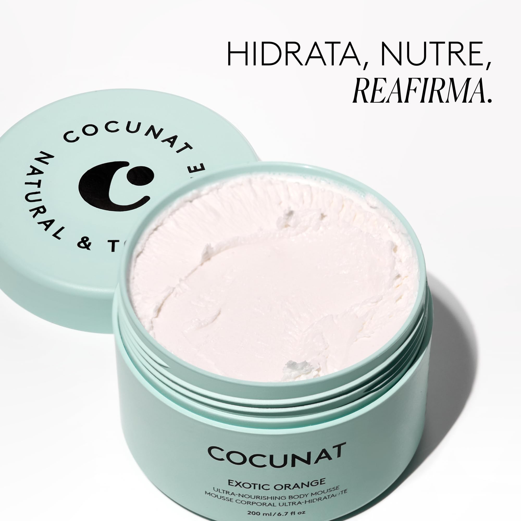 COCUNAT - Exotic Orange - Mousse Corporal Hidratante y Reafirmante 24h - Aroma Cítrico - Manteca de Karité - Piel Extra Suave - Rápida Absorción - Sin Siliconas - 200ml