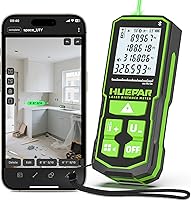 Huepar 330Ft Green Laser Distance Meter with APP Control, Bluetooth Rechargeable ±1/16" Accurate Tool, Angle Sensor, IP54 for Home & Construction