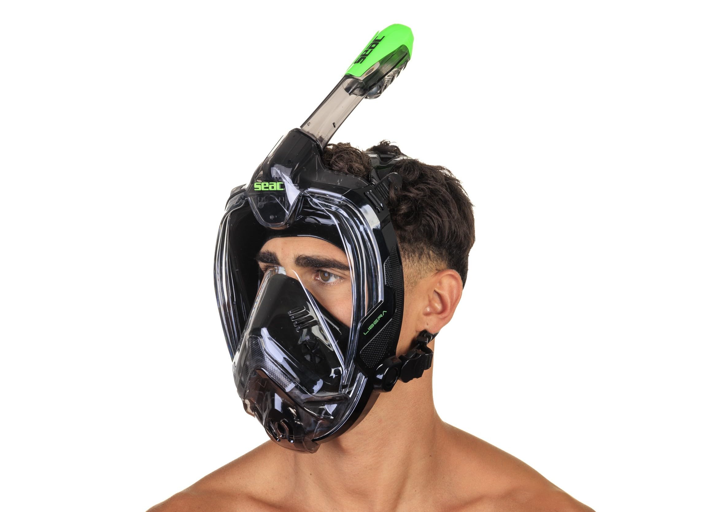 Seac Unisex Adult Libera maska pełnotwarzowa do snorkelingu, z klamrą szybkiego zamykania