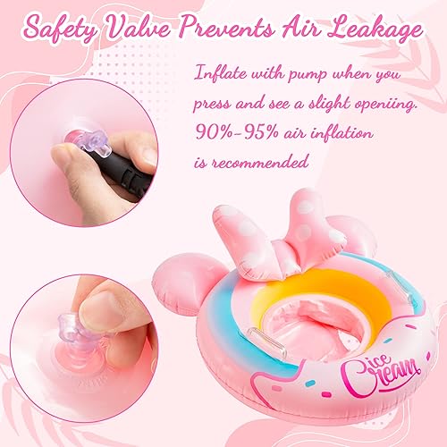 Miniatura 4 de D2ucco Flotador de piscina para bebé, diseño de caricaturas, ratón, para niños, anillo de natación inflable, piscina redonda, flotante, juguete para