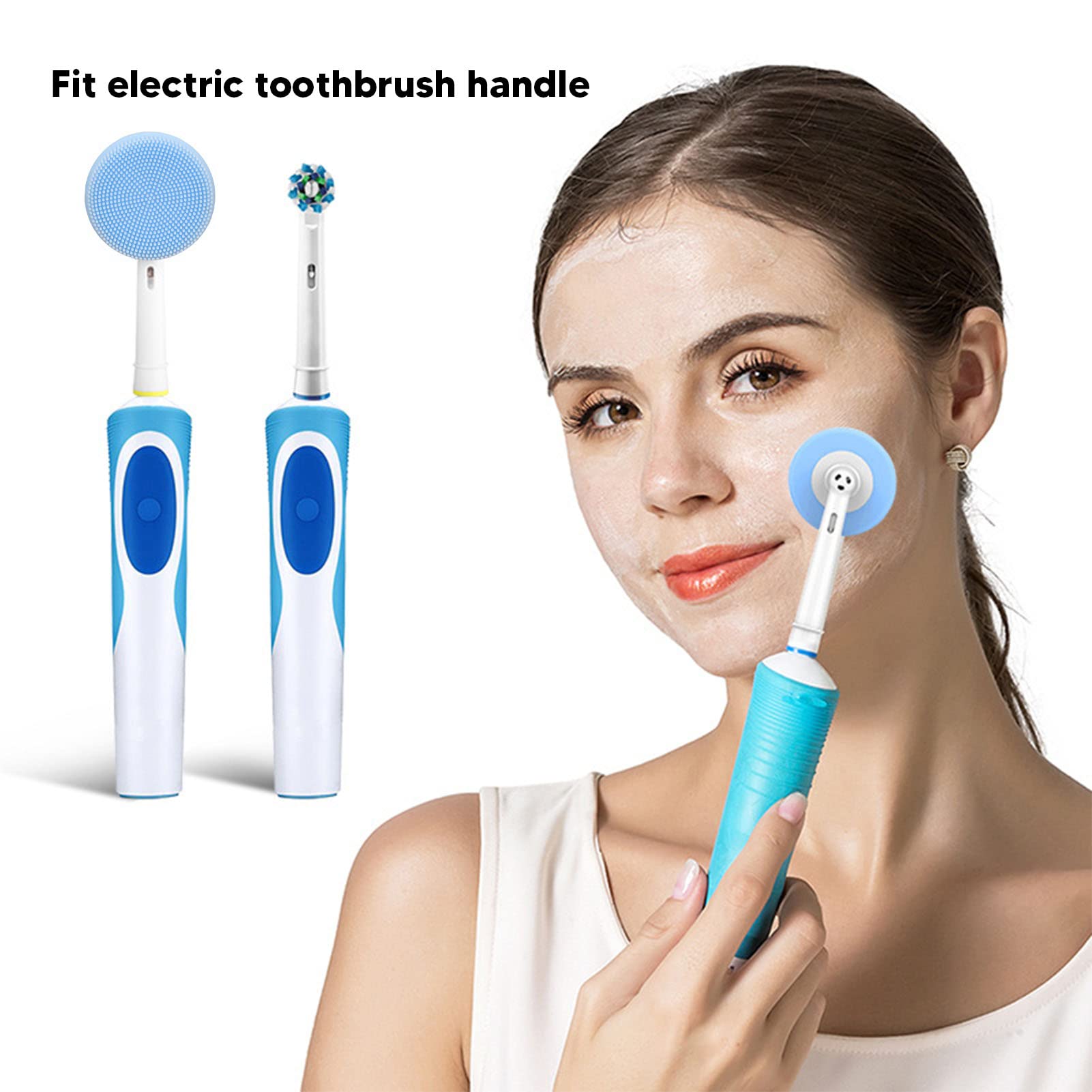 Qukaim Face Scrubber Replacement Head Cleansing Brush Replacement Head, Silicone Electric Face Scrubber Replacement - Image 3