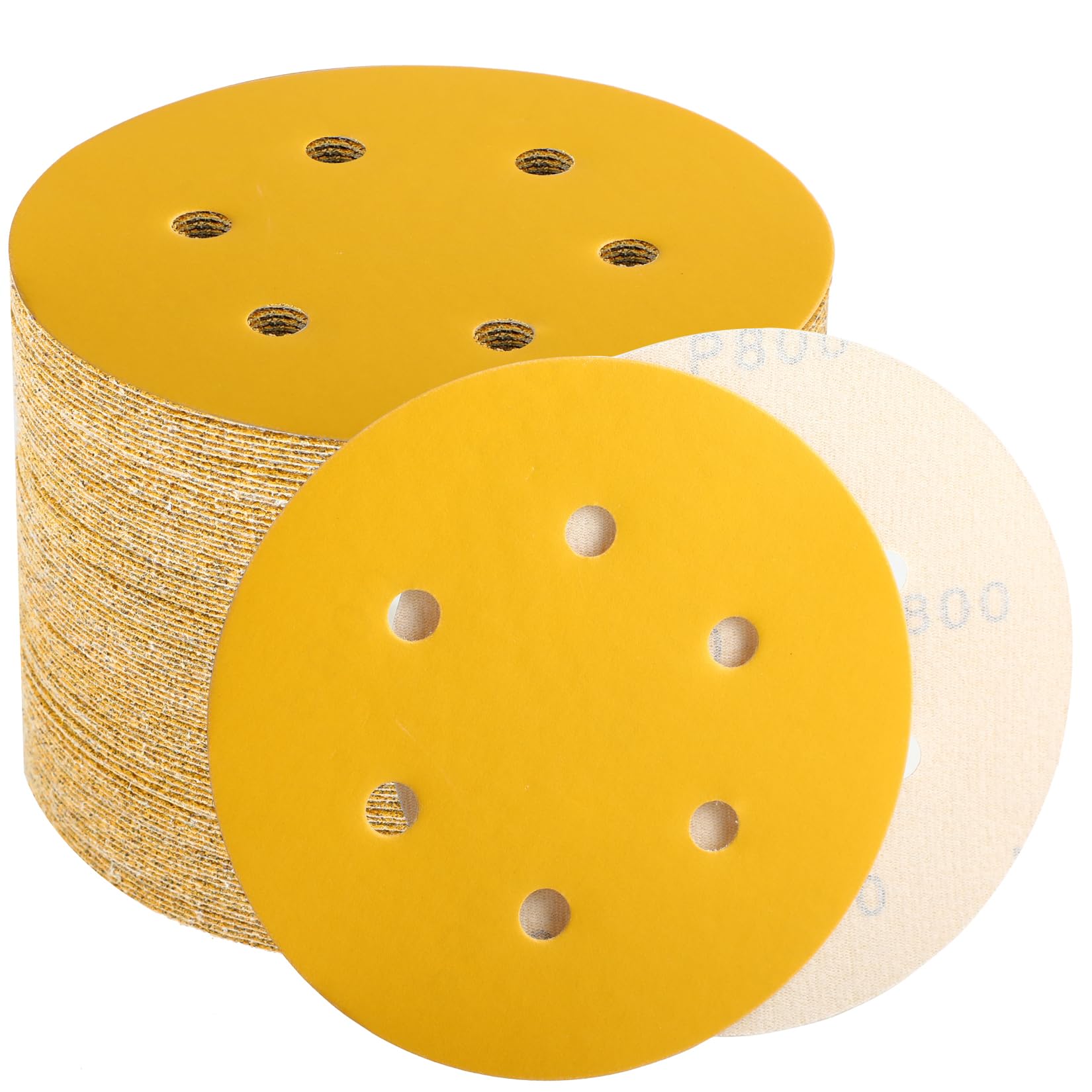 80 Grit Sanding Discs - 100 Pack for Orbital Sanders -10