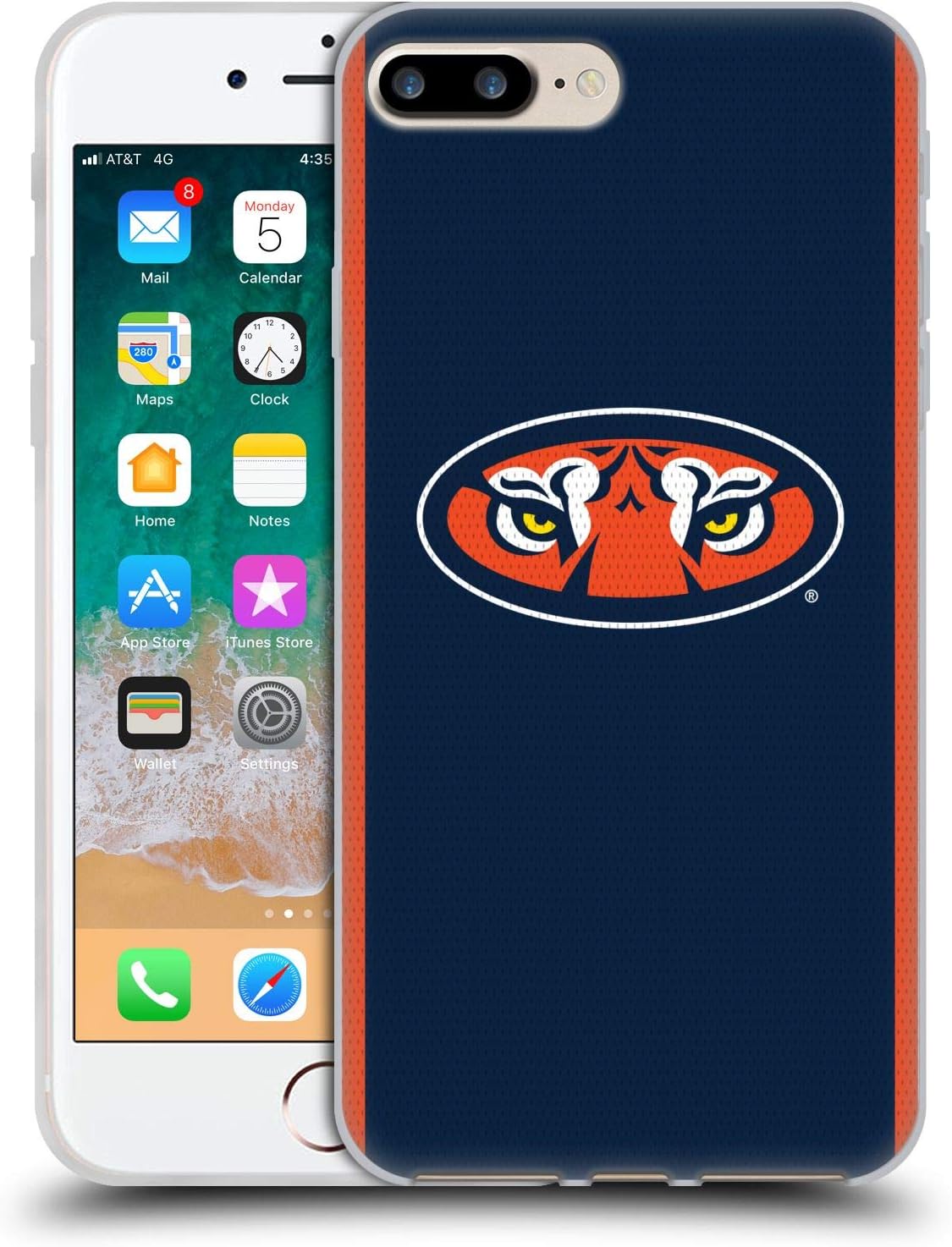 Head Case Designs Officially Licensed Auburn University AU Football Jersey Auburn University Gel Case [Military Grade Protection] Compatible with Apple iPhone 13