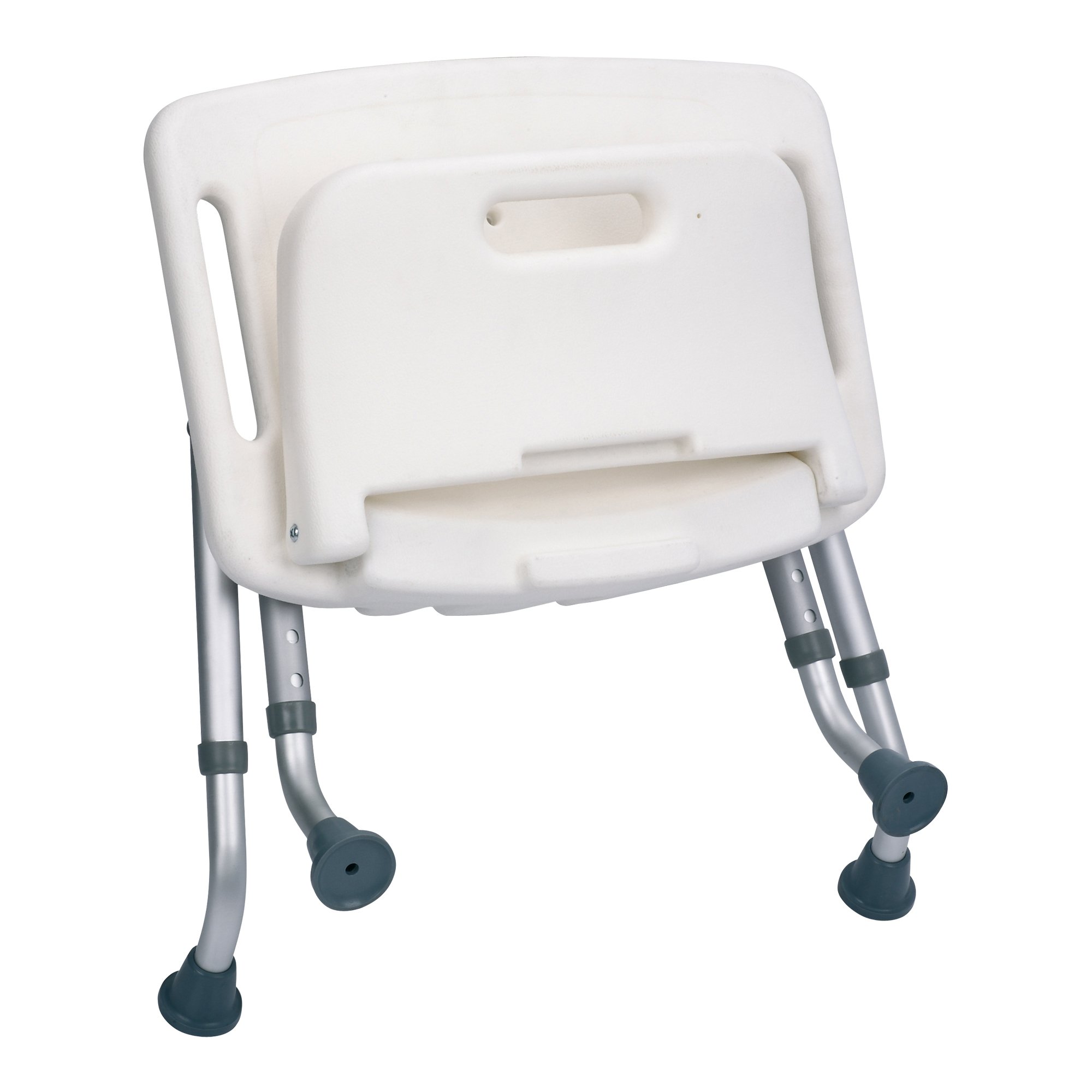 MSV MS092 - Taburete de Ducha Plegable, Aluminio y Polipropileno, Color Blanco
