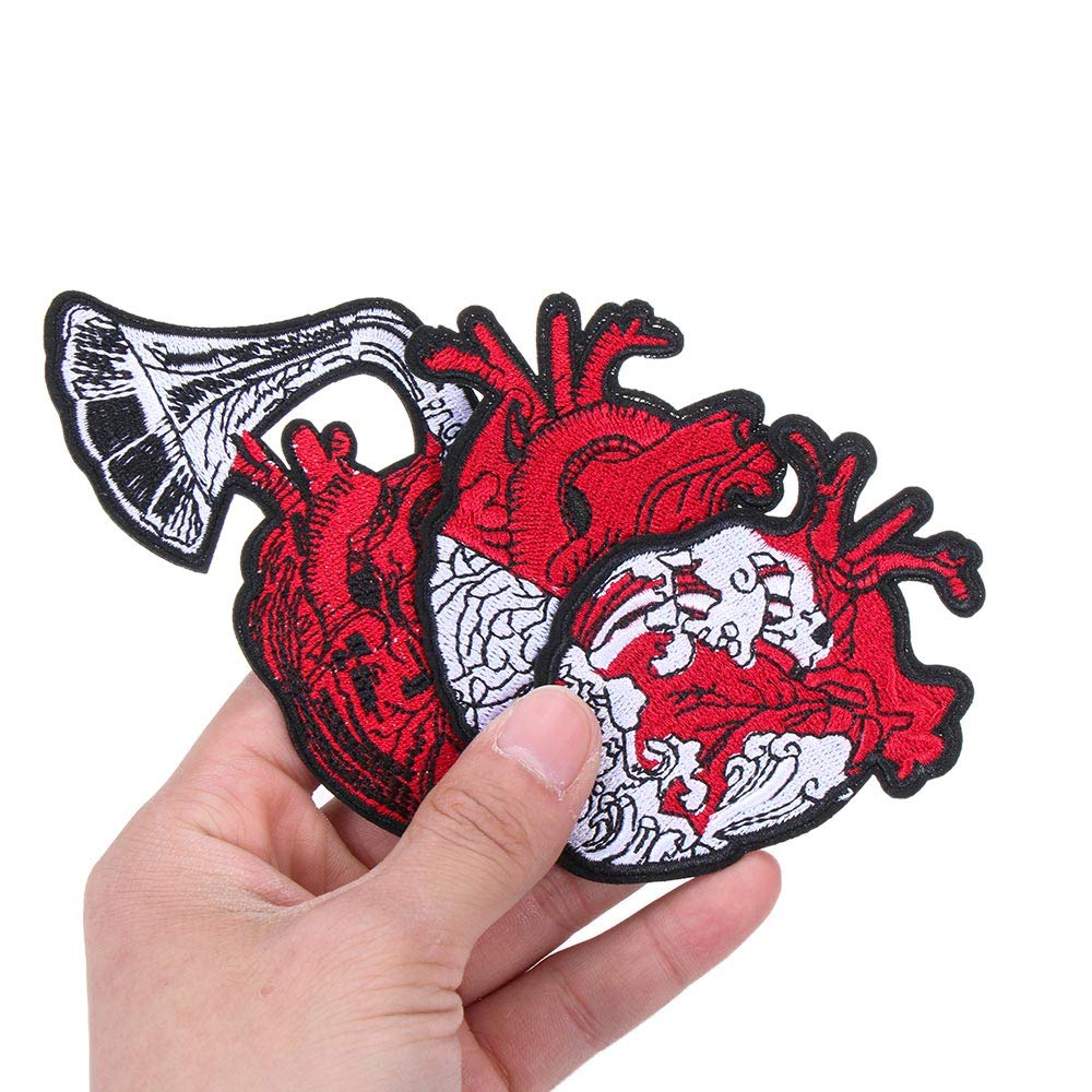 FRANCE DRAPEAU EN Un Cœur Brodé Coudre / Patch Thermocollant Badge (Un FRANCE DRAPEAU EN Un Cœur Brodé Coudre / Patch Thermocollant Badge (Un