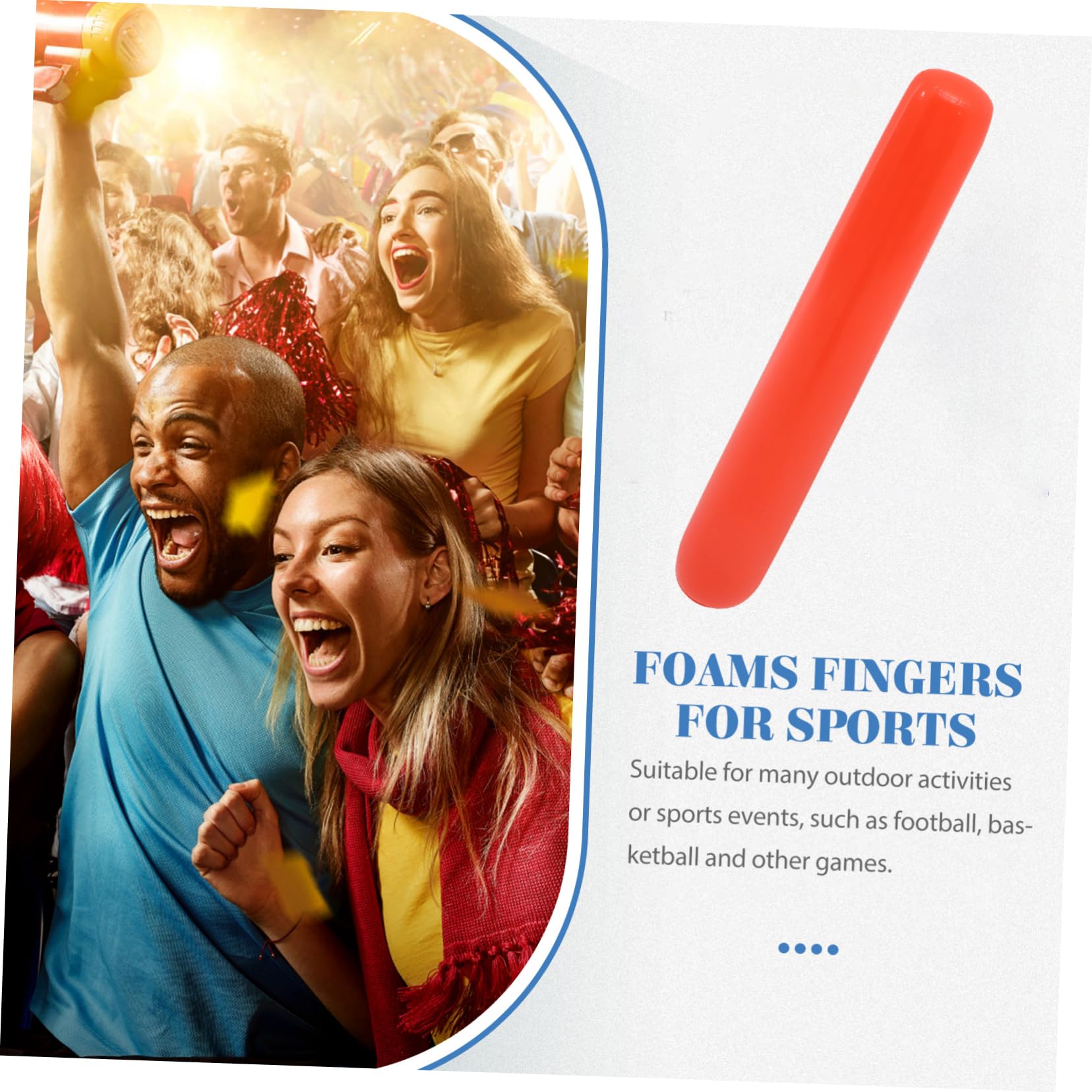 TOBBOMEY 4Pcs Inflatable Cheering Sticks for Sports Events for Parties Concerts and Outdoor Activities Fun Party Favors for Adults