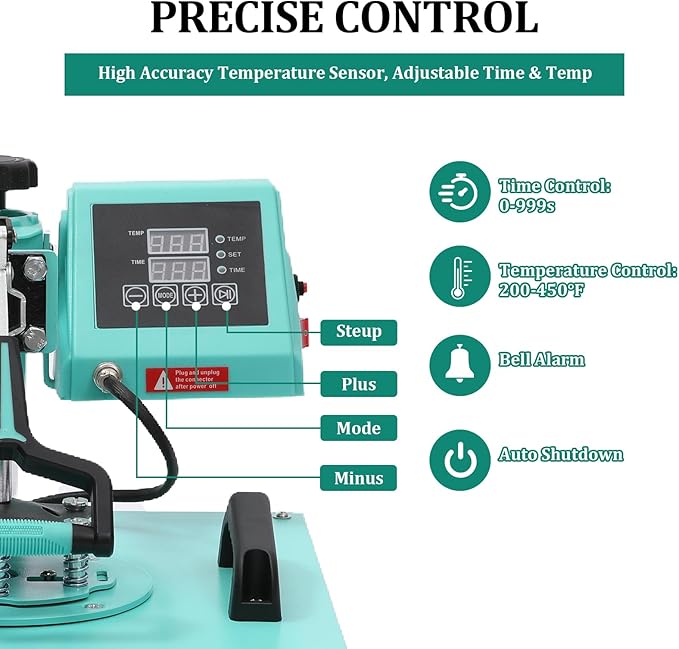Prensa Térmica 6 en 1, 15x15 pulgadas, Sublimación 360° miniatura 5
