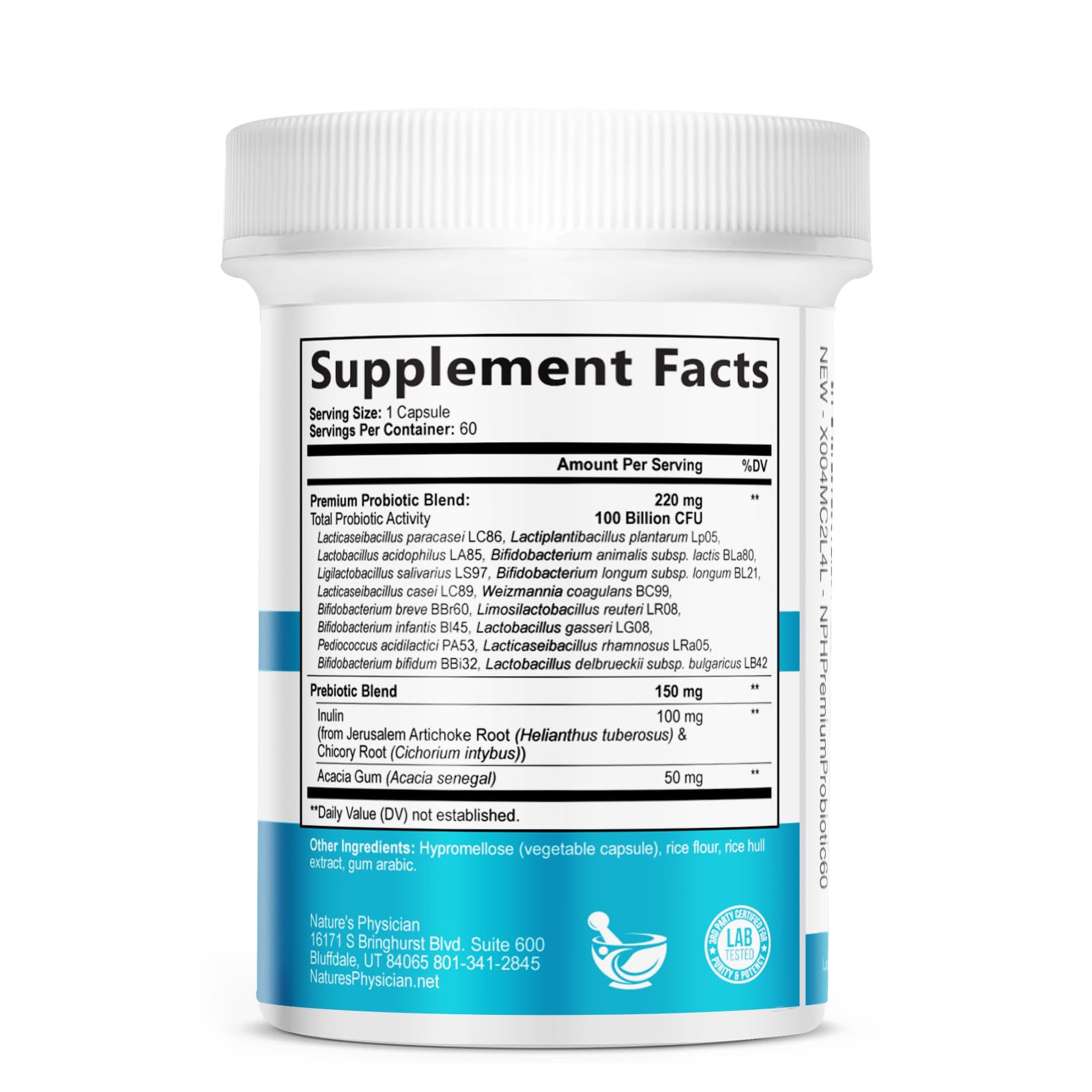 Nature's Physician Probiotics - 100 Billion CFU Per Capsule - 16 Strains + Prebiotics - Best Probiotic Supplement for Women & Men - Supports Immune, Digestive Health, Constipation & Gas - 60 Capsules — Amazon image 9