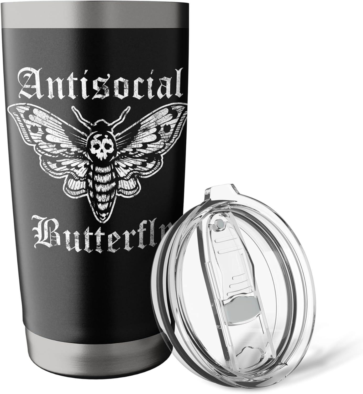 Funny Anti-Social Butterfly Introvert Stainless Steel Insulated Tumbler - Image 5