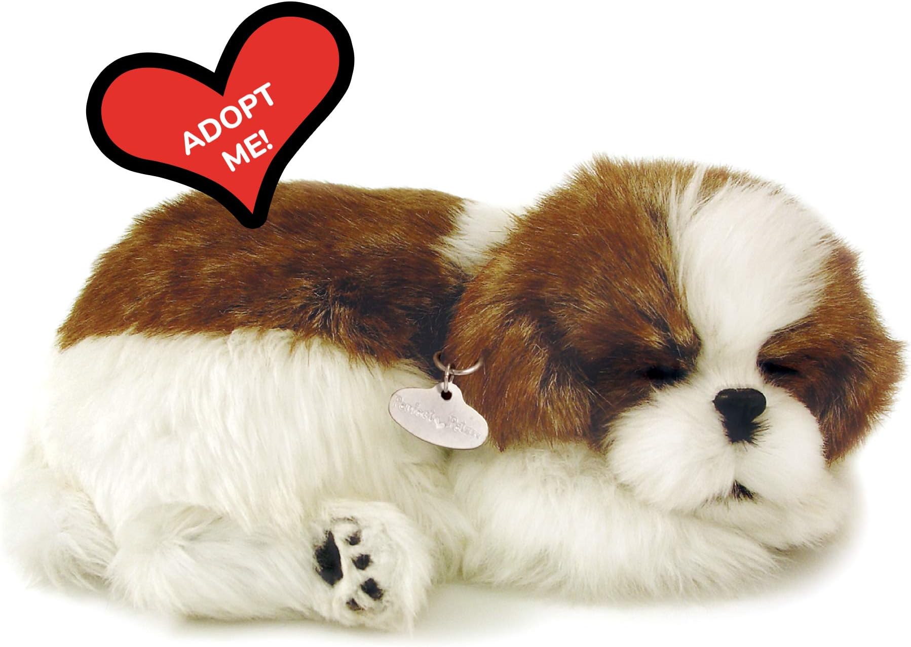 Plenty Gifts MERKUR Perfect Petzzz original petzzz shih tzu, realistic, lifelike stuffed interactive pet toy, companion pet dog with handcrafted synthetic fur - Multicolour