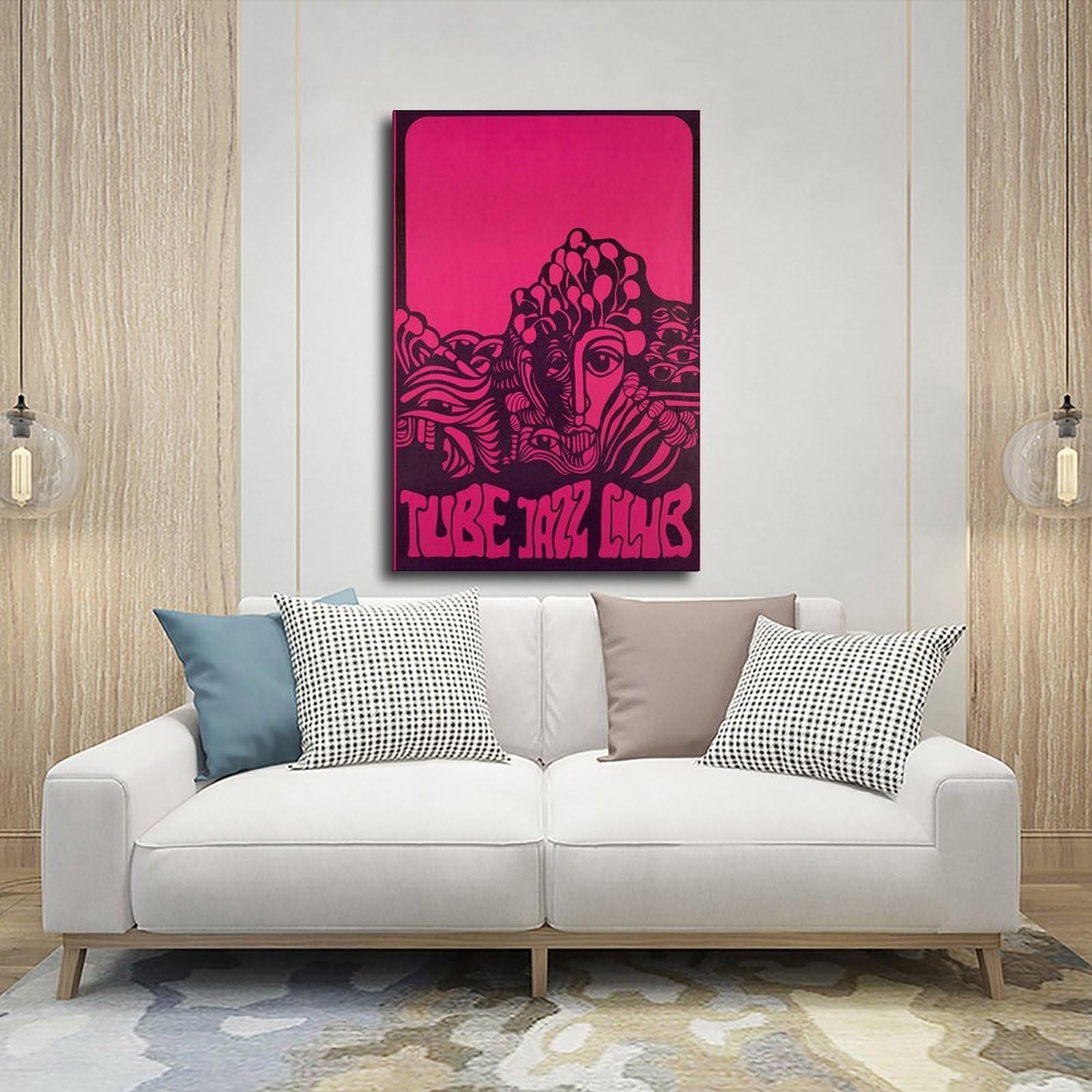 Poster su tela con stampa di concerti in stile retrò, decorazione artistica da parete per soggiorno e camera da letto, 40 x 60 cm