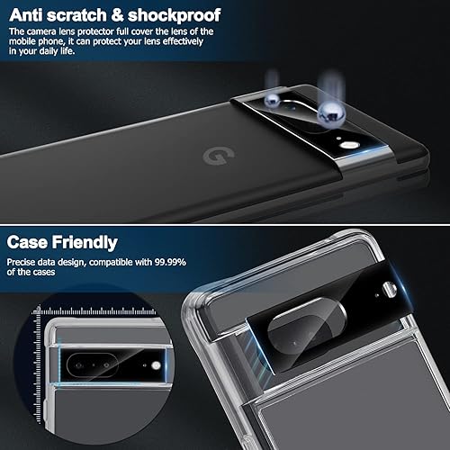 Miniatura 4 de LYWHL Paquete de 2+2 para Google Pixel 7 Protector de pantalla de privacidad con protector de lente de cámara, vidrio templado, antiespía,