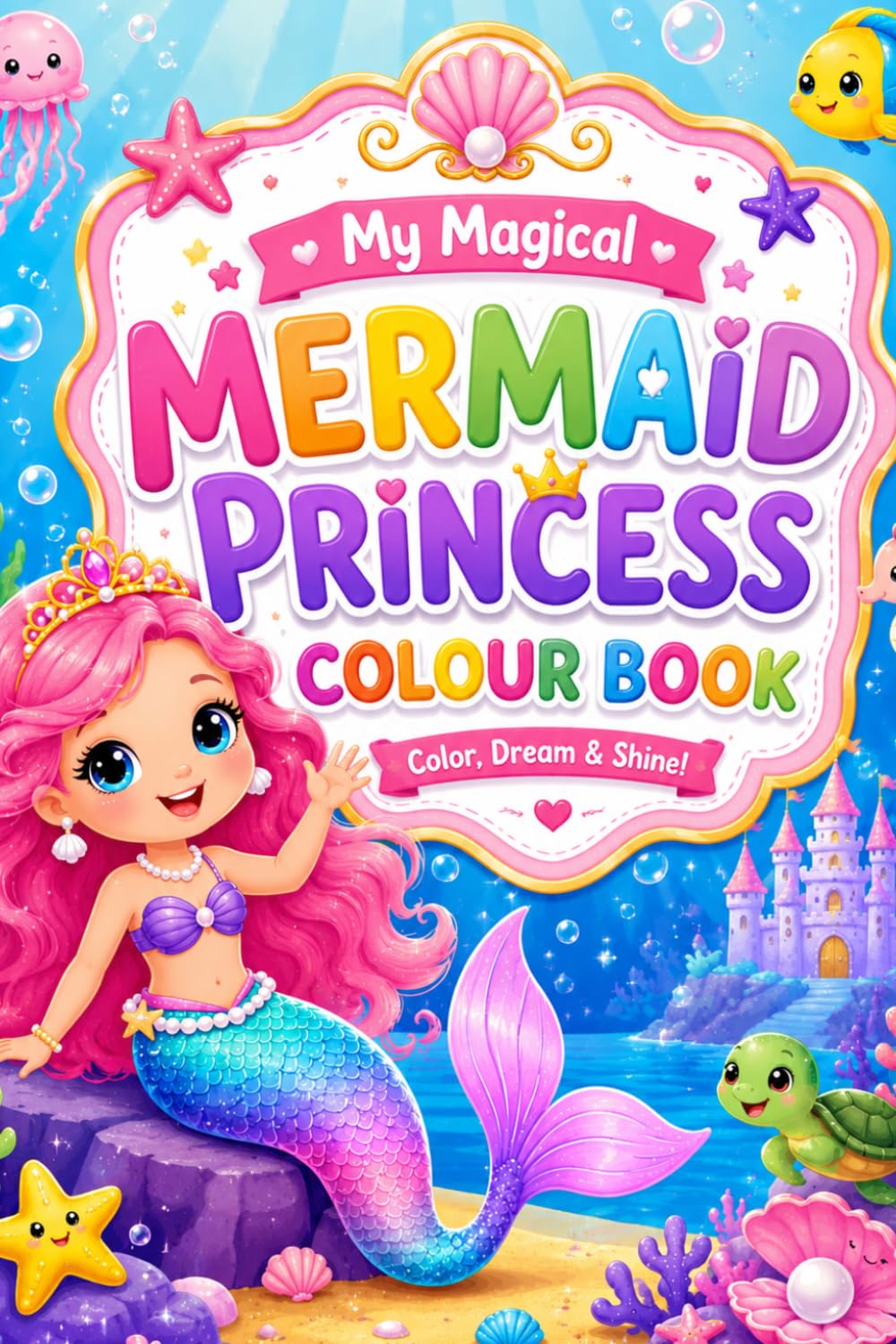 My Magical Mermaid Princess Colour Book: Colour, Dream & Shine